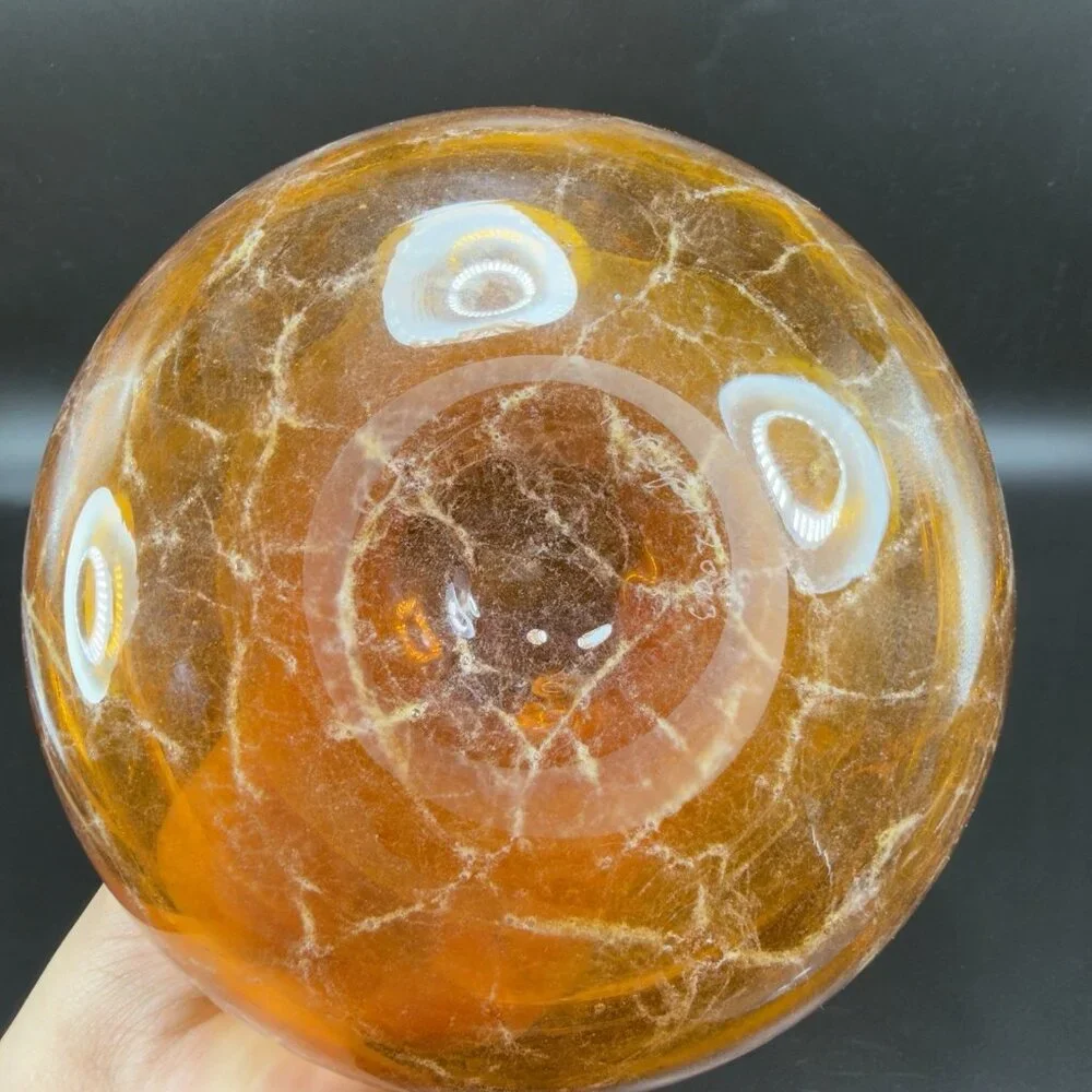 2003 K Piper Hand Blown Studio Art Glass‎ Vase Vessel Marbling Pattern Hand Made
